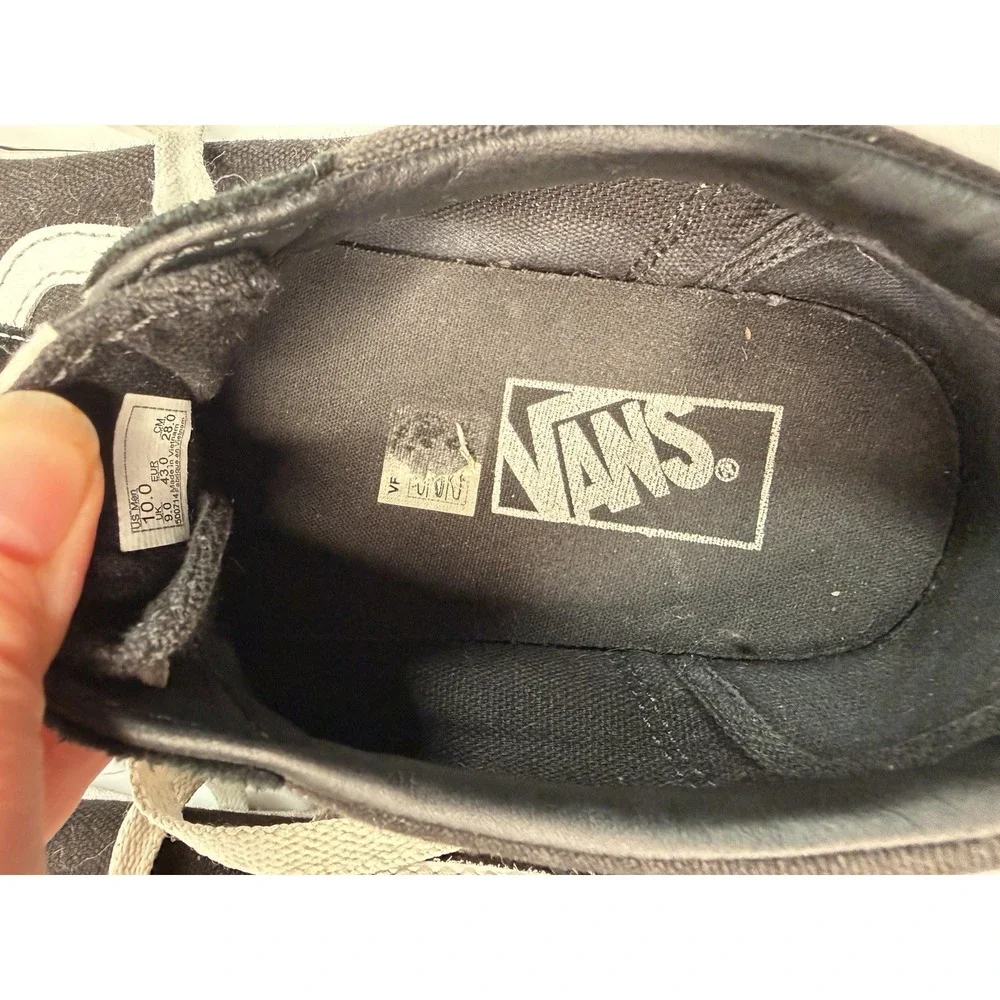 VANS Old Skool Black White Canvas Lace Up Sneakers Men's US 10 Casual Shoes